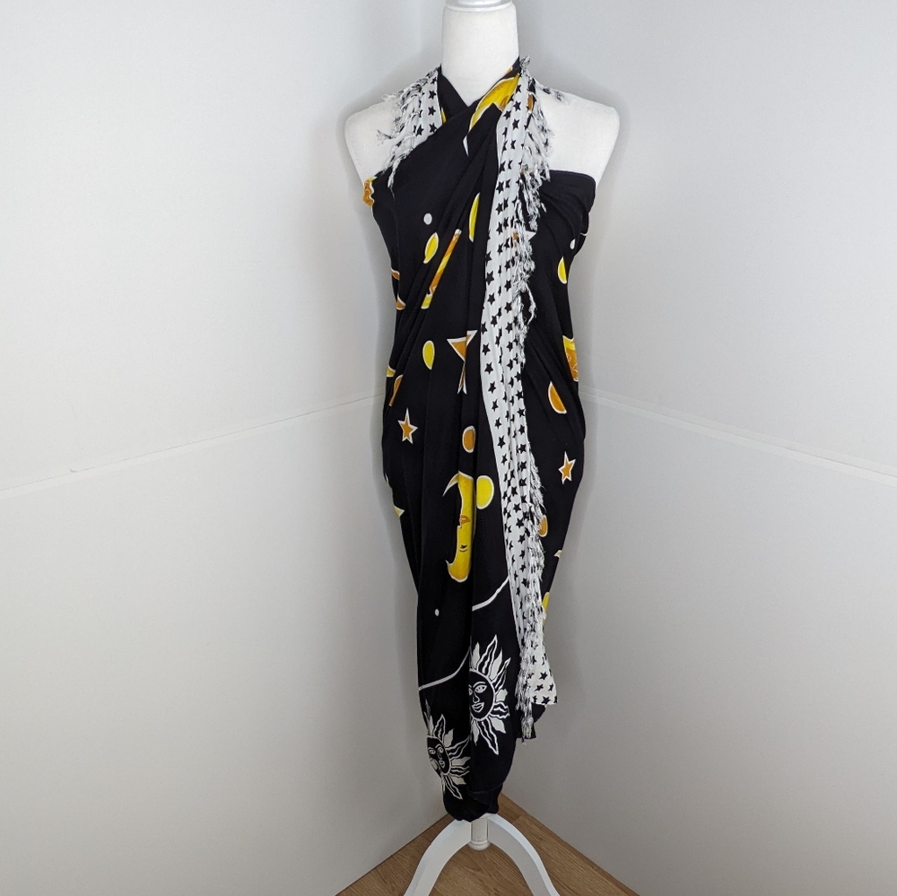 ๐ Rama EUC 4-in-one celestial skirt Sarong coverup crop halter top dress Small - Picture 3 of 17